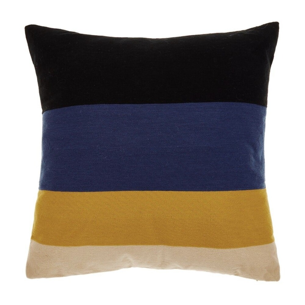 Crewel Embroidered Stripe Square Throw Pillow 20" x 20" Studio 3B